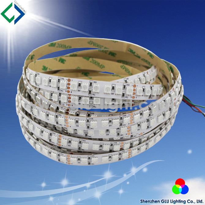 24V 단일 행 고밀도 고휘도 120leds/m 5050 RGB Led 스트립