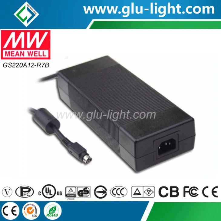 180W 12V AC-DC Meanwell 산업용 어댑터 GS220A12-R7B